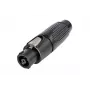 Neutrik NLT8FX-BAG speakON 8-polių moteriškas kabelio jungtis, juoda, poliamidas, cinkas, IP50, 250V, 50A