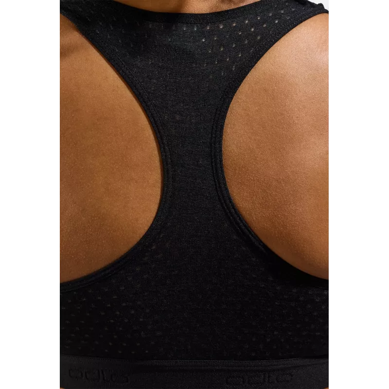 Odlo Ascent PW Medium Sport Bra - Juoda