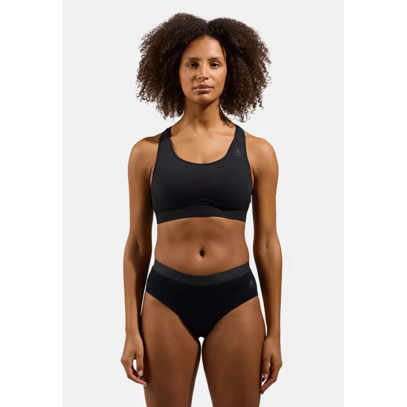 Odlo Ascent PW Medium Sport Bra - Juoda