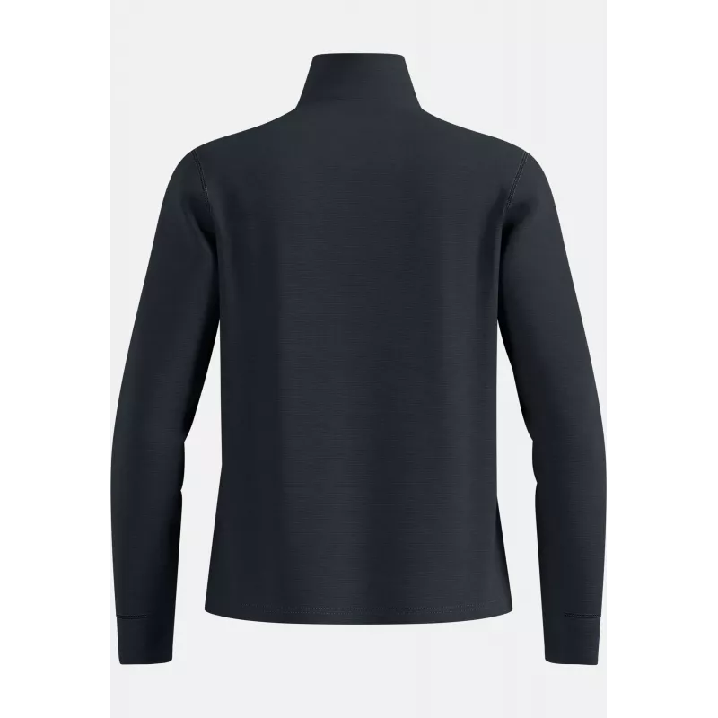 Odlo Grid Fleece Mid Layer Full Zip Jacket - Black Melange, Size L