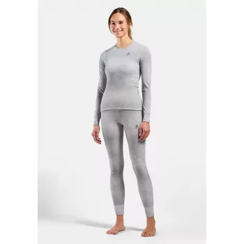 Odlo Active Warm X Pow BL Bottom Long Base Layer Bottoms - Silver Grey, Size S