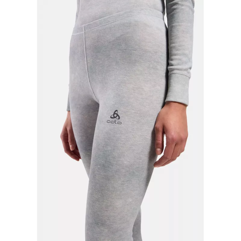 Odlo Active Warm X Pow BL Bottom Long Base Layer Bottoms - Silver Grey, Size S