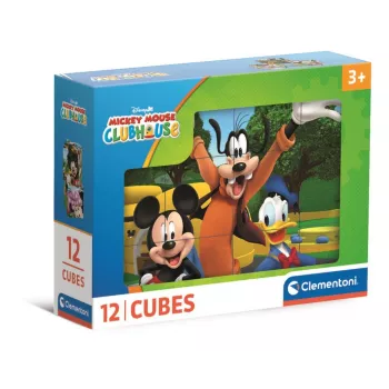 Clementoni Dėlionė 12 Kubinių Kaladėlių Disney Mickey Mouse Clubhouse 41348