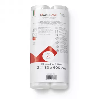 MagicVac 2 vakuuminio sandarinimo plėvelės ritinėliai 30 cm x 6 m (2 ritinėliai)