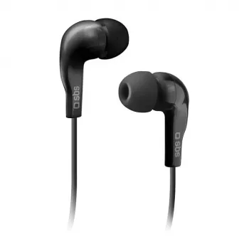 SBS TEINEARKL Ausinės su Mikrofonu, Juodos, Laidinės, 1.2m Laidas, 3.5mm Jack, Skambučiams ir Muzikai
