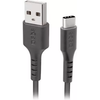 SBS USB 2.0 laidas USB-A į USB-C 2 m Juodas