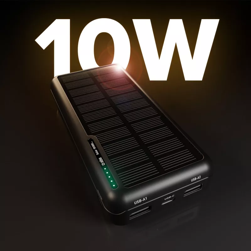 SBS Solar Power Bank USB/USB-C 10000 mAh Juoda