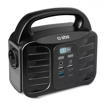 SBS Nešiojama elektrinė stotelė 150W Greitas įkrovimas Juoda (TEPOWST150W)