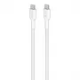 PURO Fabric Heavy Duty Braided USB-C to USB-C Cable 1.2m White