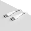 PURO Fabric Heavy Duty Braided USB-C to USB-C Cable 1.2m White
