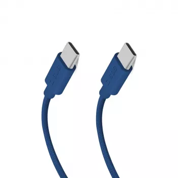 SBS TECABLE TISSUE TCCB USB-C į USB-C laidas 1,5 m 60W pintas – mėlynas