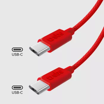 SBS TECABLETISSUETCCR USB-C į USB-C laidas 1.5 m 60W Pintas Raudonas