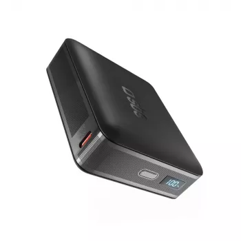 SBS HD 65W 20000mAh Power Bank su LCD ekranu - Juoda