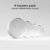 SBS Track My Circle Tracker Compatible with Apple Find My - 4 Pack - White