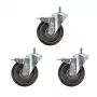 Manfrotto Braked Casters for Tripod, 160mm Diameter, Spigot