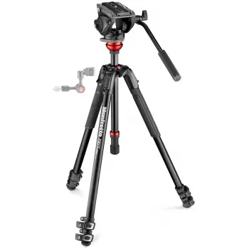 Manfrotto 190 Video Tripod Kit su 500AH Fluid galvute