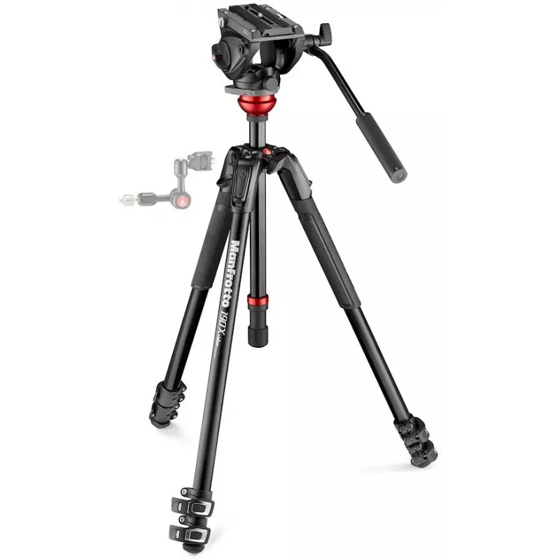 Manfrotto 190 Video Tripod Kit su 500AH Fluid galvute