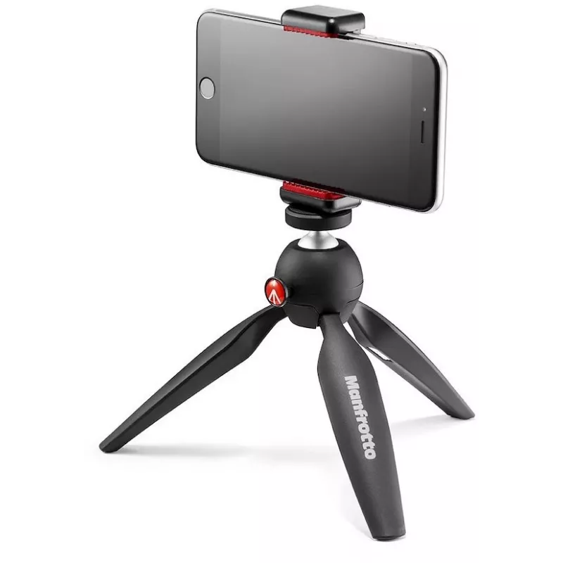Manfrotto PIXI Smart Mini Tripod su telefono spaustuku – juodas