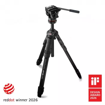 Manfrotto ONE Aliumininis Trikojis su 500X Fluid Galvute