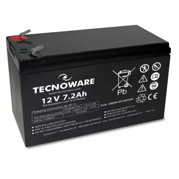 TECNOWARE Power Battery 12V 7.2Ah AGM VRLA su Faston 6.3mm gnybtais