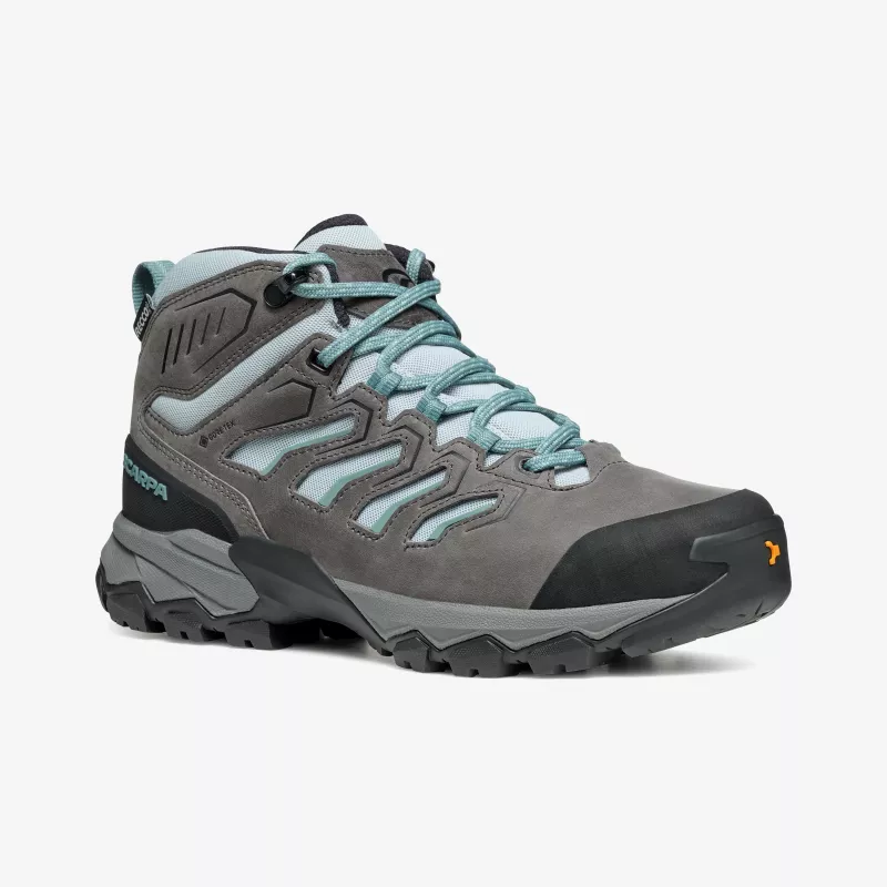 Scarpa Moraine Mid GTX Woman moteriški žygio batai, GORE-TEX, nubuko ir tinklelio viršus, PRESA HIK-04 padas, Arctic, EU 37