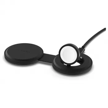 Satechi OntheGo 2-in-1 Wireless Charger su Qi2, juoda, 15W, ST-QTG21K