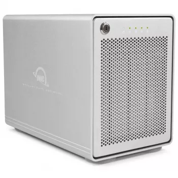 OWC Mercury Elite Pro Quad - HDD Enclosure - 2.5/3.5 inch - Serial ATA III - USB 3.1 Gen 2 Type-C - Sidabrinis