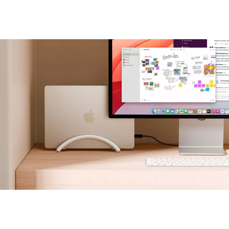 Twelve South BookArc Flex vertikalus stovas nešiojamam kompiuteriui, skirtas MacBook - baltas