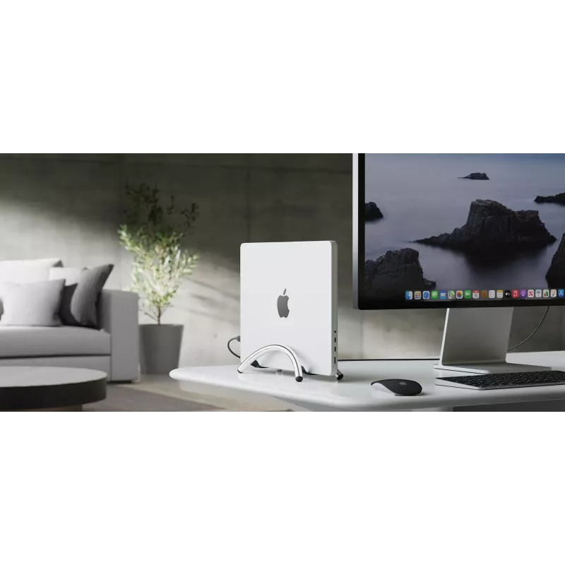 Twelve South BookArc Flex vertikalus stovas nešiojamam kompiuteriui, skirtas MacBook - chromuotas