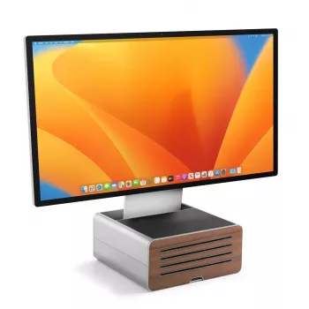 Twelve South HiRise Pro Monitor Stand with Storage for iMac / Studio Display, Silver