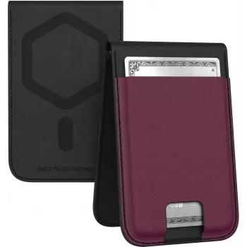 Urban Armor Gear UAG Metropolis Magnetic Wallet su stovo funkcija | Veganiška oda, skirta Apple iPhone 15 Pro Max - Juoda