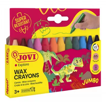 Jovi vaškinės kreidelės Jumbo 12 spalvų rinkinys