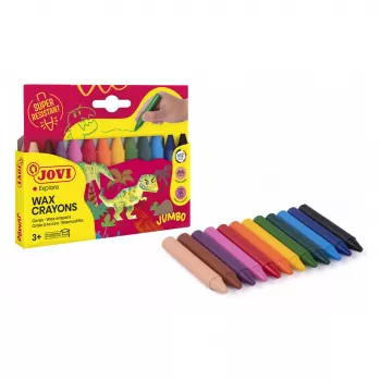Jovi vaškinės kreidelės Jumbo 12 spalvų rinkinys