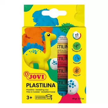 JOVI Plastilina Modelavimo Molis 6 Spalvų 15g Kiekviena 90g Iš Viso