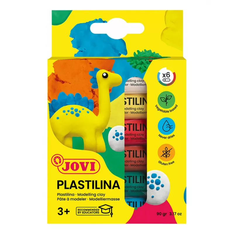 JOVI Plastilina Modelavimo Molis 6 Spalvų 15g Kiekviena 90g Iš Viso