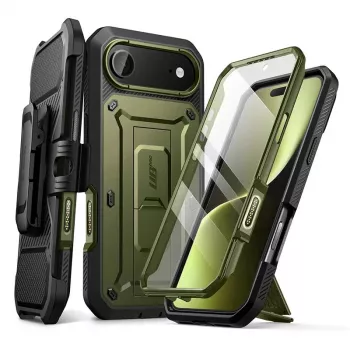 SUPCASE Unicorn Beetle PRO smūgiams atsparus dėklas, skirtas Apple iPhone Air, tamsiai žalias (Guldan)