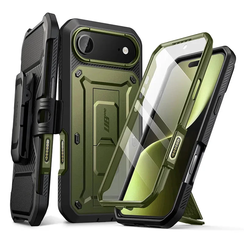SUPCASE Unicorn Beetle PRO smūgiams atsparus dėklas, skirtas Apple iPhone Air, tamsiai žalias (Guldan)