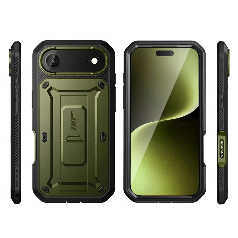 SUPCASE Unicorn Beetle PRO smūgiams atsparus dėklas, skirtas Apple iPhone Air, tamsiai žalias (Guldan)