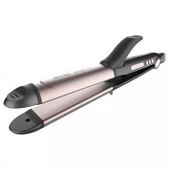 Cecotec Bamba RitualCare 1000 Ceramic 2in1 Hair Straightener and Curler, Black/Rose Gold