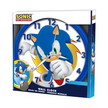 KIDS Sonic The Hedgehog sieninis laikrodis 25 cm apvalus plastikinis analoginis kvarcinis įvairiaspalvis