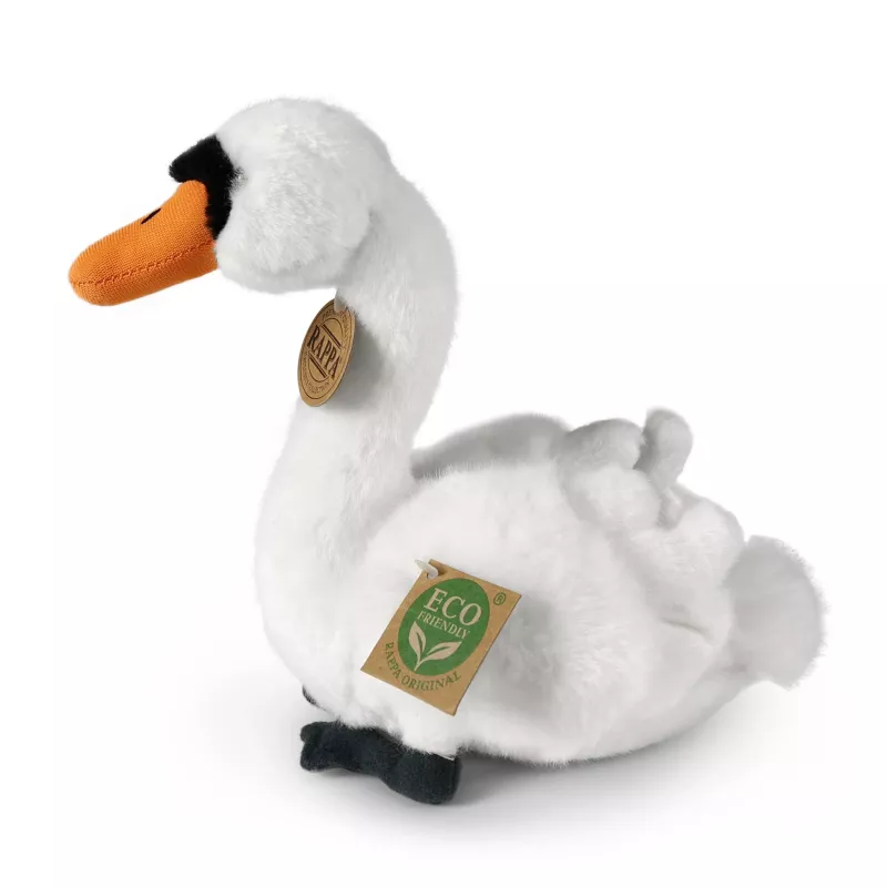 Rappa Eco-Friendly Realistic Swan Plush Toy 20 cm White