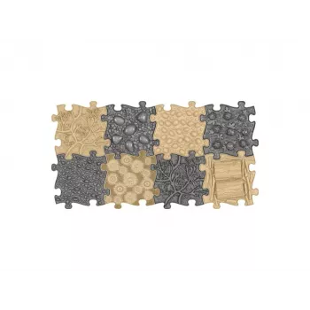 Muffik Orthopedic Sensory Mat Set 8-in-1 Natural 8 Puzzle Pieces MFK-065