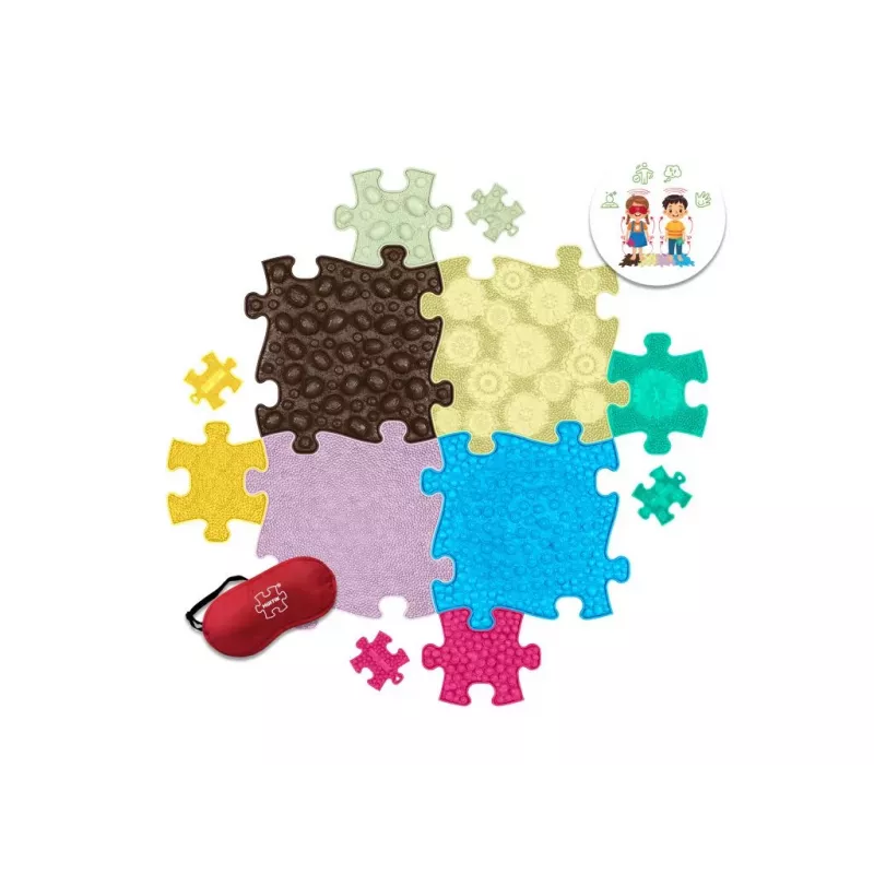 Muffik Orthopedic Sensory Mat Set 13-in-1 Tactical Game Puzzle MFK-070