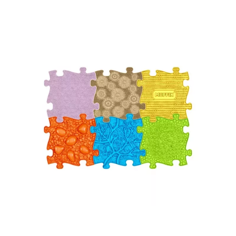 Sensorinis ortopedinis dėlionės kilimėlis 6-in-1 Medium 6 dalių Muffik MFK-023-01