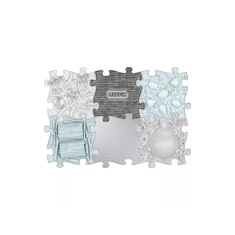 Muffik Orthopedic Sensory Mat Set 6-in-1 Medium 6 Puzzle Tiles Sensory Mat MFK-109