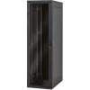 Triton RMA-42-A66-BAX-N1 19 colių grindinis tinklo spintos korpusas 42U 600x600 mm, juodas, stiklinėmis durelėmis, 800 kg