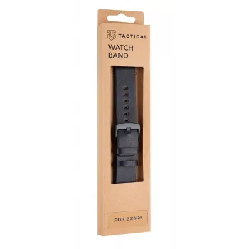 Tactical Leather Band 22mm juodas odinis laikrodžio dirželis