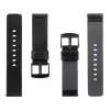 Tactical Leather Band 22mm juodas odinis laikrodžio dirželis