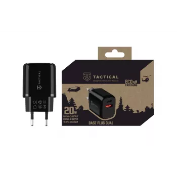 Tactical Base Plug Dual Black automobilinis įkroviklis su 2 USB-A prievadais, 3.1A, 15.5W