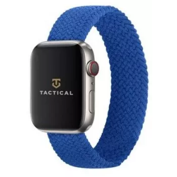 Tactical Braided String Band iš pintos nylon medžiagos Apple Watch 1/2/3/4/5/6/7/SE 42/44/45mm M dydis, mėlyna